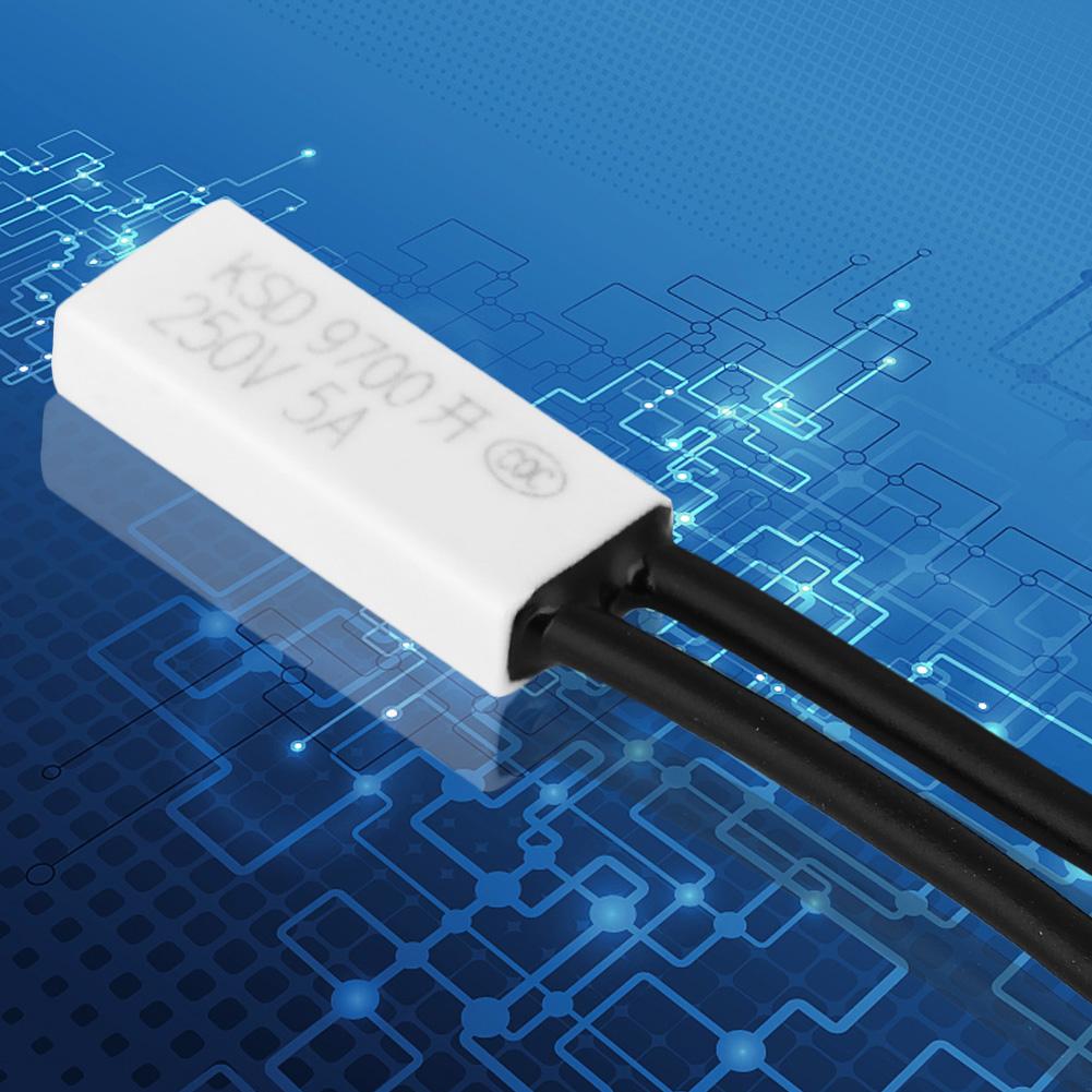 10pcs KSD9700 Normally Open Temperature Control Switch Thermal Protector Plastic Probe40 celsius