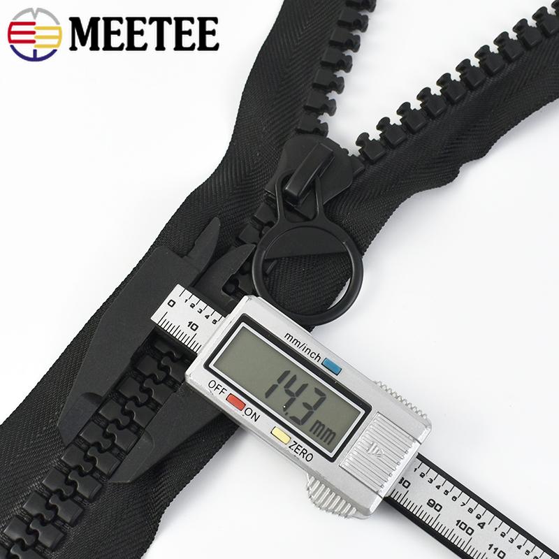 20# Meetee 60/75/80/100/150/200 см Экстра Большие Пластиковые Молнии для Пуховиков Курток Разоъемные Молнии Запасные Аксессуары для Ремонта Молний