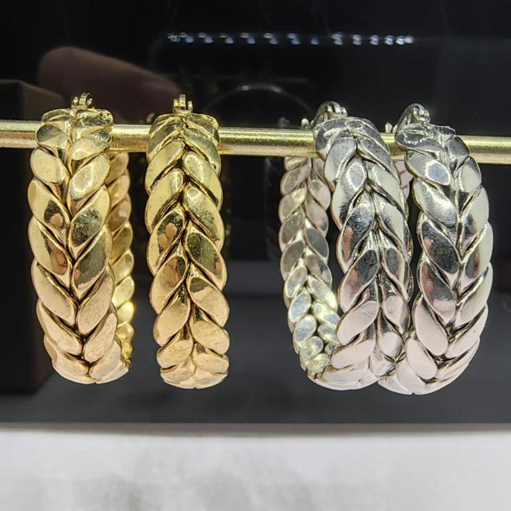 Серьги-кольца из листьев мира, колосья пшеницы из нержавеющей стали, трендовые серьги в европейском и американском стиле