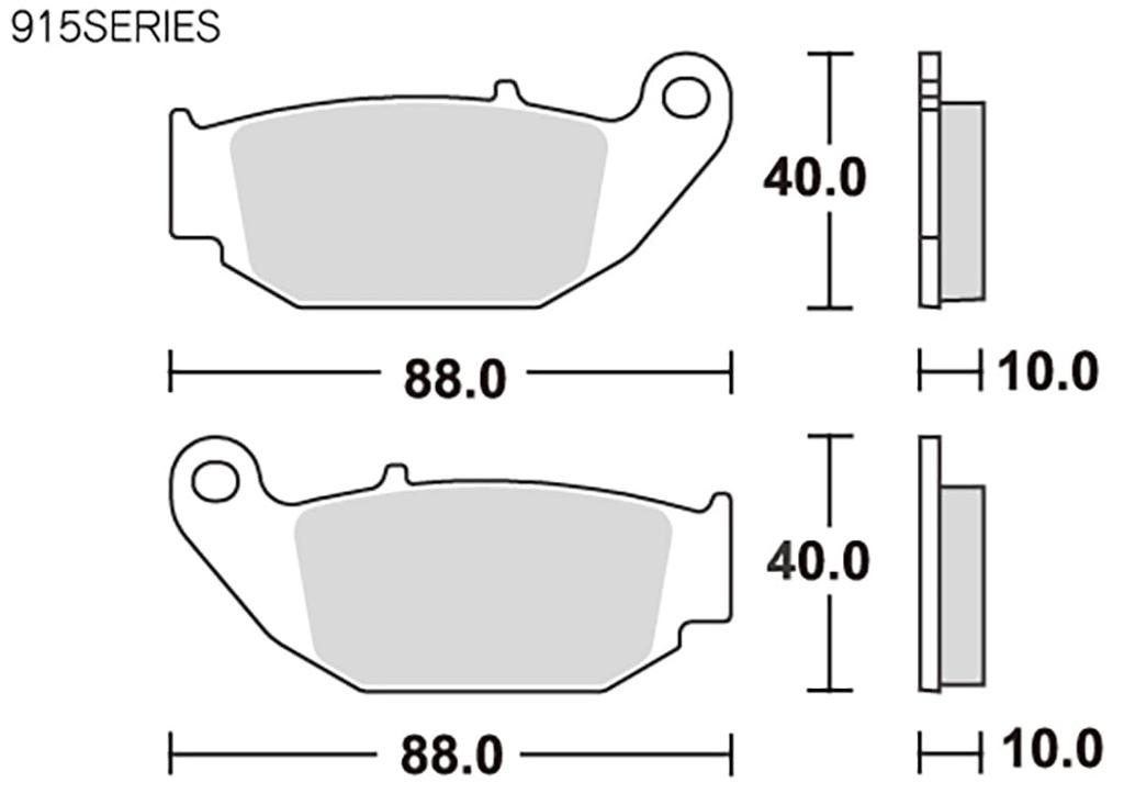 Kitaco SBS Brake Pad 915SI Sintermetal GROM Grom CRF250L / Special Edition CRF250M 777-0915070