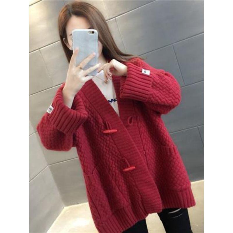 Свитер Кардиган Пальто Женское Осень и Зима Ученица Старшей Школы Ученица Средней Школы 15 Лет 12 Молодежное Утепленное Верхняя Одежда Свитер Топы