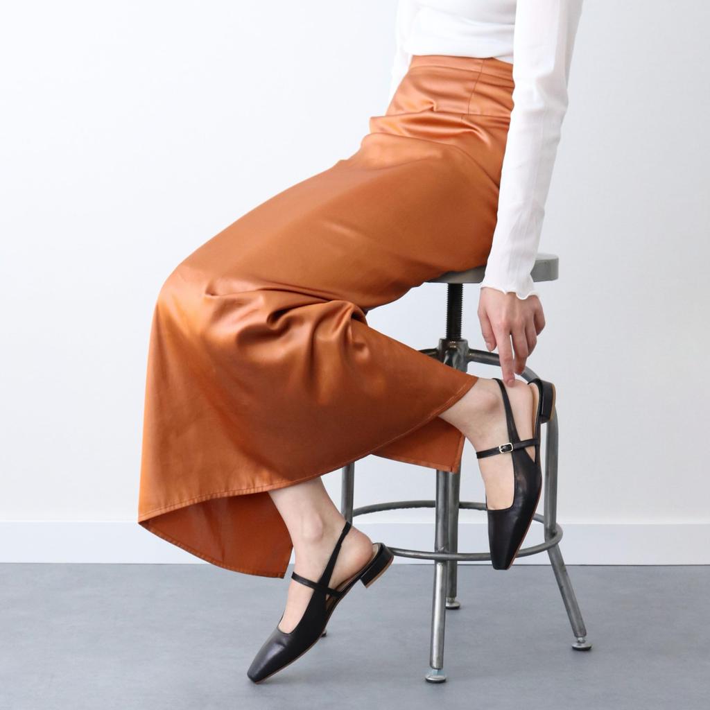 Женские туфли-лодочки Fabio Rusconi с квадратным носком и ремешком-задником, черные, размер 22,5 см