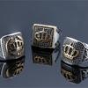 S925 Silver Ring Pitted Crown Shape Ring Men and Women Crown Noble Ring