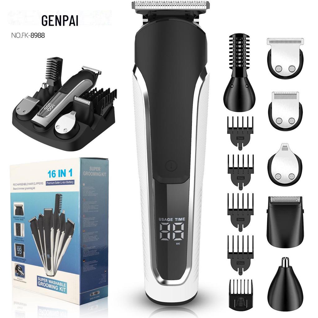 Digital Display Hair Clipper Set: Electric Trimmer for Hair Salons & Precision Shaving