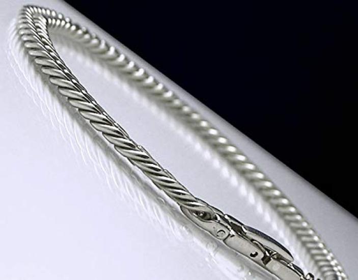 Pure Titanium Curb Chain Bracelet 5mm (17cm, Width) (Unisex) (TIT-3-B-17)