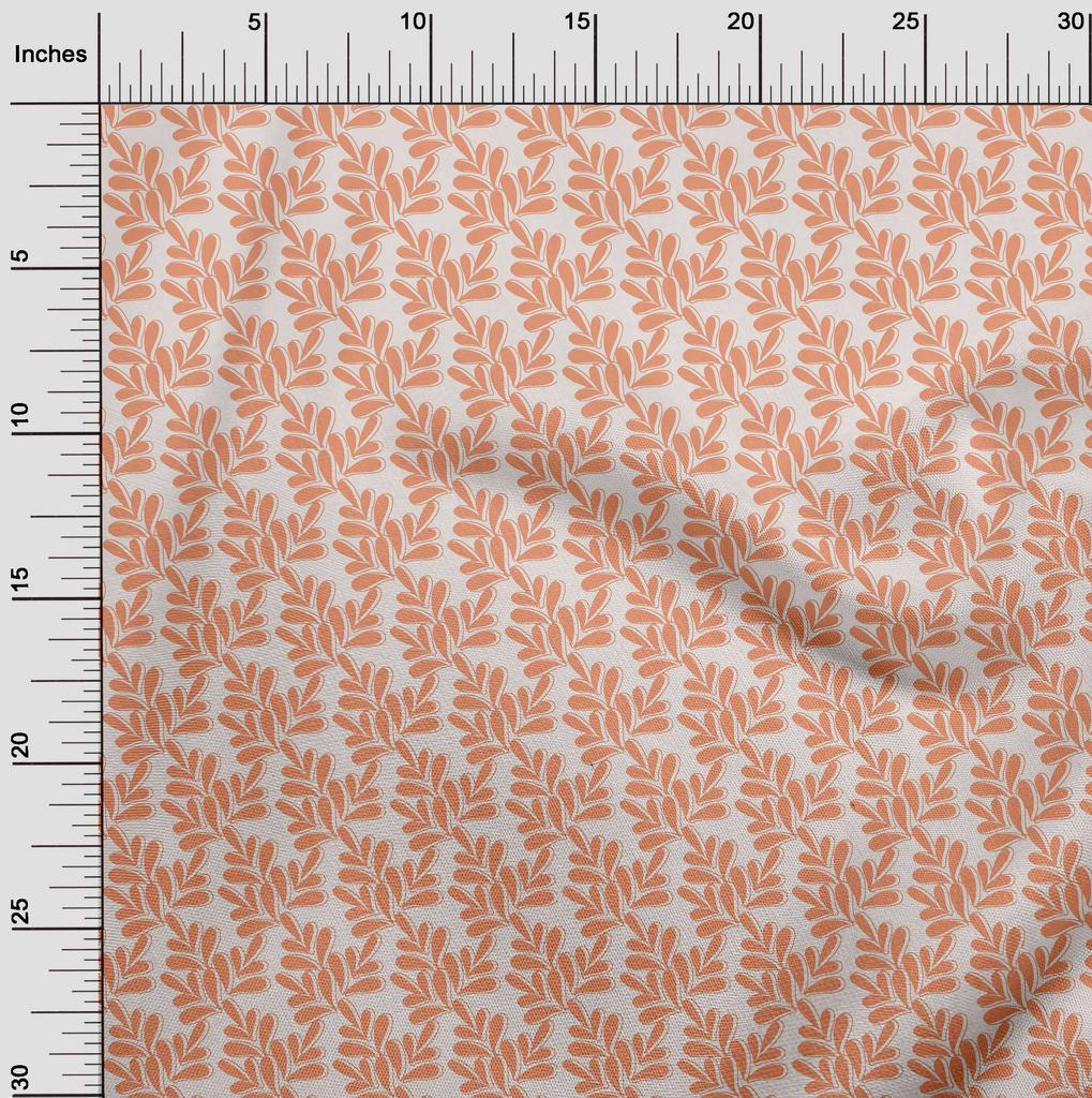 oneOone Cotton Flex Dark Peach Fabric Asian Block Diy Clothing Quilting Fabric Print Fabric By Yard 40 Inch