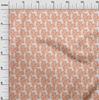 oneOone Cotton Flex Dark Peach Fabric Asian Block Diy Clothing Quilting Fabric Print Fabric By Yard 40 Inch