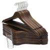 ELONG HOME Wooden Clothes Hangers with Non-Slip Indents and Trouser Bars, Shape-Retaining, 360-Degree Rotating Slim Clothes Hangers for Suits, Shirts,