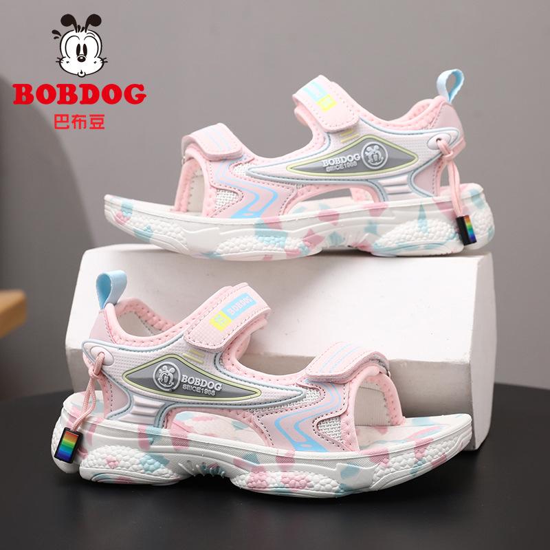 Babudou genuine children's shoes2026New summer collection: open-toe sandals for girls, featuring a non-slip, soft-soled design, perfect for beach