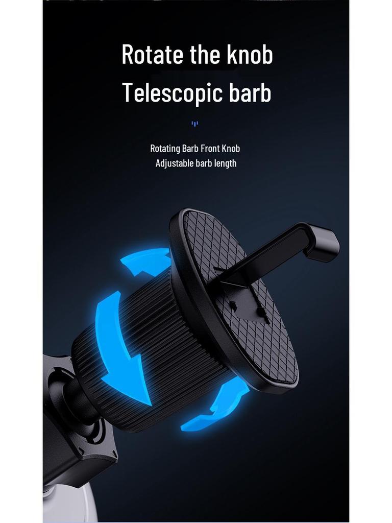 T50 Magnetic Car Phone Holder with Wireless Charging and Adjustable Navigation