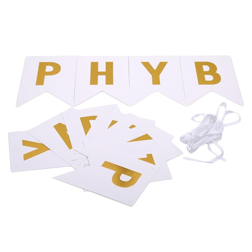 Баннер из цветных флажков "с днем рождения"