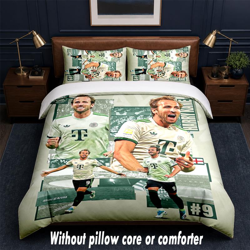 Harry Kane Design Bed Bedding Set 1 Duvet Cover + 2 Pillowcases Soft Breathable Household Bed Linens