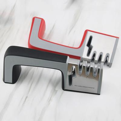 Точилка для кухонных ножей 4 в 1, ножницы, ручной кухонный точильный камень для ножей всех размеров