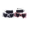 Heart Shaped LED Glasses Square Neon Glasses Surprise Just Married Glasses  Dark