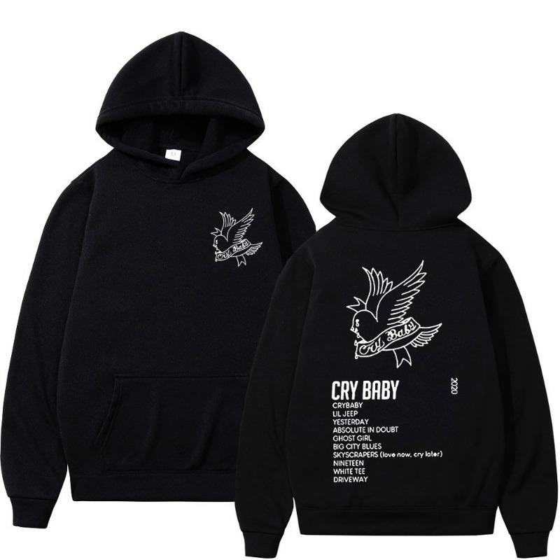 Худи с принтом музыкального альбома рэпера Lil Peep CryBaby Мужские Женские Мода Хип-Хоп Оверсайз Толстовка Осень Зима Флис Теплые Пуловеры