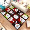 Santa Claus Patterns with Holiday Colors Patterned carpet, non slip mat suitable for living room and bedroom sofas