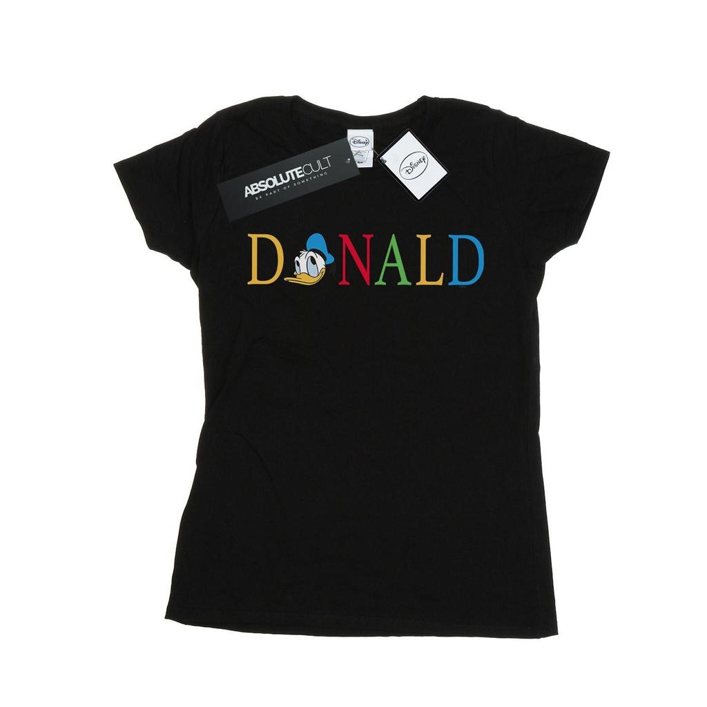 Disney Womens/Ladies Donald Duck Letters Cotton T-Shirt