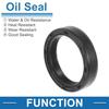 A ABSOPRO Oil Seal TC Seal Ring Rotary Shaft Seal 25x32x7mm High Pressure Nitrile Rubber Black 5pcs