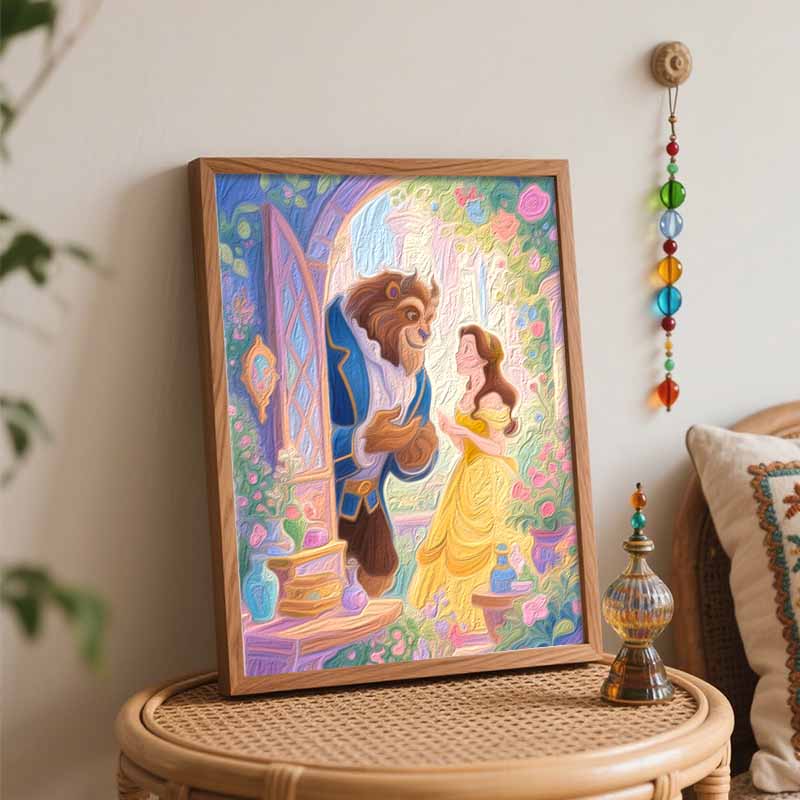 Disney Красавица и Чудовище масляная живопись по номерам набор для рисования ручной работы DIY украшение для дома подарок