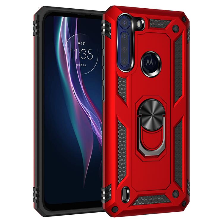 Armor Shockproof Case for Motorola One Fusion Fusion+ Rugged Military Drop Protective Magnet Car Holder Ring Case Cover