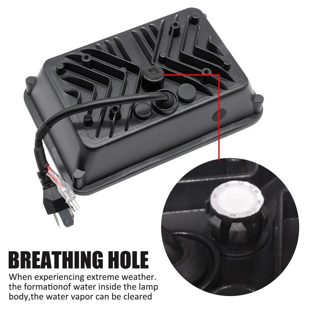 12V 24V 4x6 Inch LED H4 Headlight Led Work Light With DRL Light Replacement for GMC Chevrolet Car Jeep Motorcycle Truck Headlamp