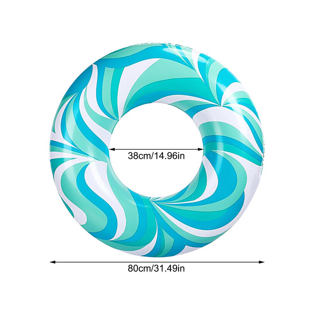 Утолщенный плавательный круг для детей, пляжные водные виды спорта, плавательный круг, кольцо с дизайном водных волн для взрослых, спасательный круг для бассейна