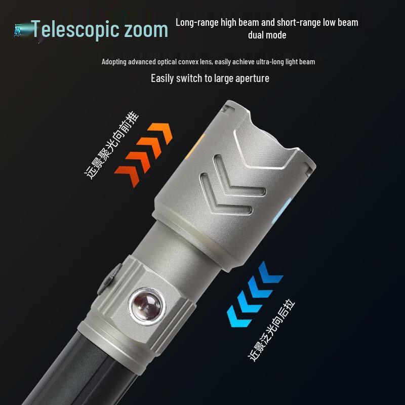 Тактический фонарик Lilang SD-90 с высокой яркостью, перезаряжаемый через USB-C