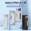 AULA F75 Gaming Keyboard, Mechanical Keyboard with Gasket, 80 Keys, Collision-Free, Compact, Bluetooth 5.0, 2.4GHz, Type-C, 5-Layer Pads & Knobs,