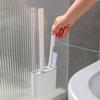 Wall Hanging TPR Toilet Brush with Holder Set Toilet Bowl Brush Wall Toilet Wand with Quick-Drying Holder Cleaning Brush