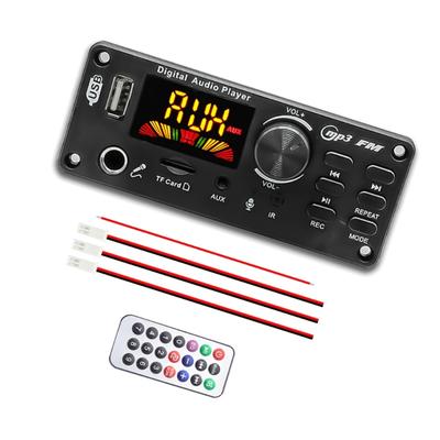 Усилитель 2x50 Вт с Bluetooth 5.0, MP3-декодером, входом для микрофона 6,5 мм, цветным дисплеем для дома, автомобиля, слуховой