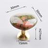 TENCHTWO 25mm Sphere Brass Furniture Drawer Knob Nature Stone Kitchen Dressing Cabinet Pulls Cabinet Wardrobe Door Handle