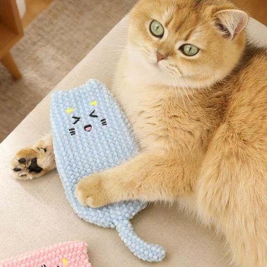 Игрушка для кошек со звуком шуршания Милая форма кошки Кикер-игрушка для котят Интерактивная плюшевая кикер-игрушка для кошек Снимает скуку для домашних кошек Развлечение Стимулирует котенка