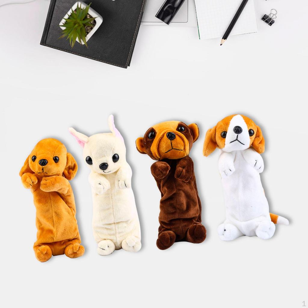 Пеналы, Набор из 4 мягких портативных многоцелевых пеналов для детей, офиса и путешествий.