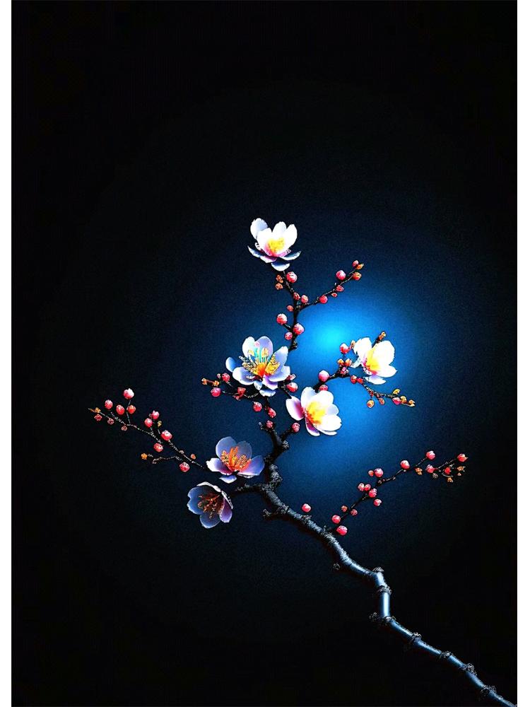 Алмазная картина мозаика цветы серия Rhine Blue One Plum Blossom 5D DIY вышивка крестом украшение для дома