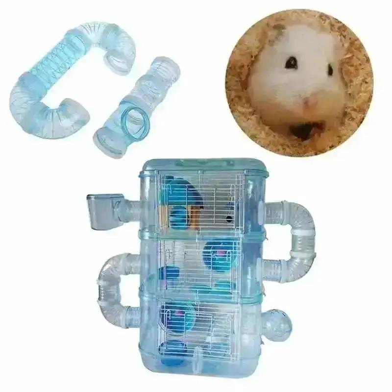 U-type Plastic Pipe Line Tubes Training Play Connected External Tunnels Toys For Small Animals Hamster Cages Product Supplies