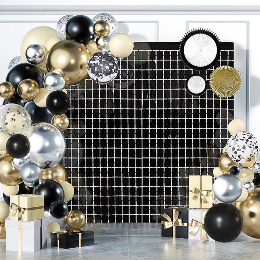 100x200 см фон-лента мерцающий настенный фон, квадратный фон занавес 2 шт для украшения вечеринки