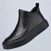 Мужская повседневная кожаная обувь осень и зима деловые туфли на доске черные кожаные короткие ботинки на одном педальном приводе обувь для вождения нескользящая и износостойкая для улицы