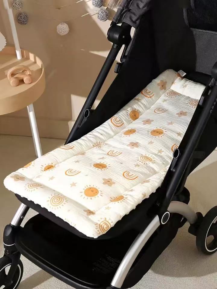 Soft Comfortable Baby Stroller Pad Newborn Thick Bean Fleece Cotton Cushion Wholesale Ready Stock