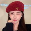 New Autumn and Winter Hat for Women's Retro Beret Big Head Circumference Showing Face Little Painter Hat Korean Casual and Versatile Front Hat