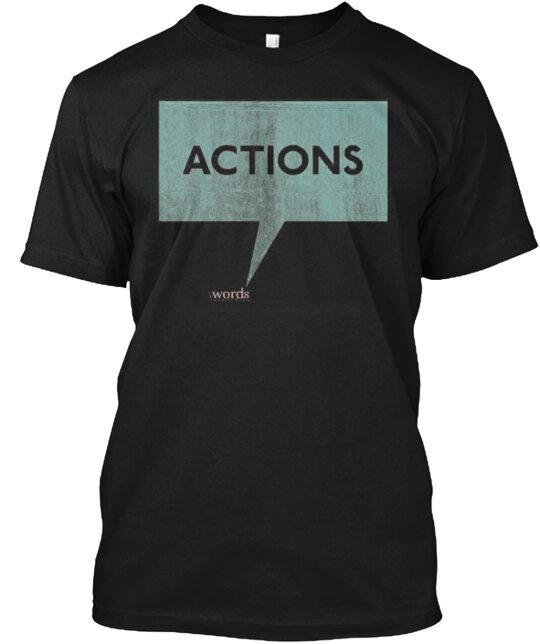 Футболка Words Actions Сделано в США Размеры от S до 5XL
