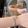 Korean version fashion five-pointed star flower bracelet zircon pull adjustable bracelet floral bracelet women's five flower bracelet