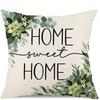 Home Decor Home Sweet Home & Floral Pattern Cushions Pattern Cushion Cover Suitable For Sofa Bedroom Car Pillow Cover