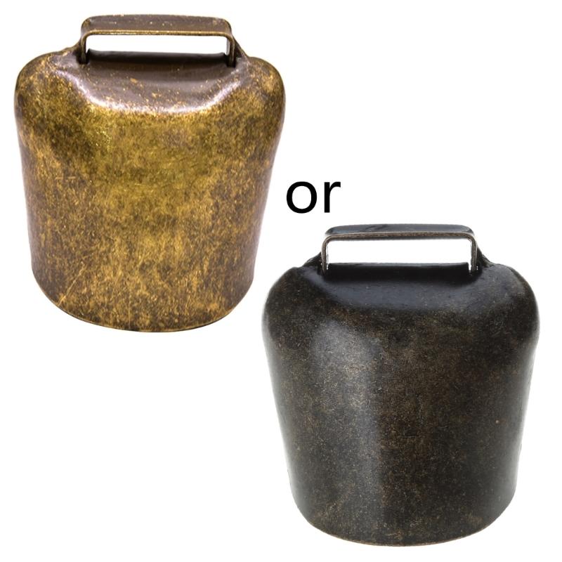 Металлические коровьи колокольчики в античном стиле, Громкие медные колокольчики для лошадей, овец, Металлические колокольчики на шею для сельскохозяйственных животных, Металлические колокольчики для домашних животных, Бронзовый колокол