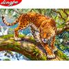 Animal Diamond Painting 5D Leopard Full Drill Round Embroidery Cross Stitch