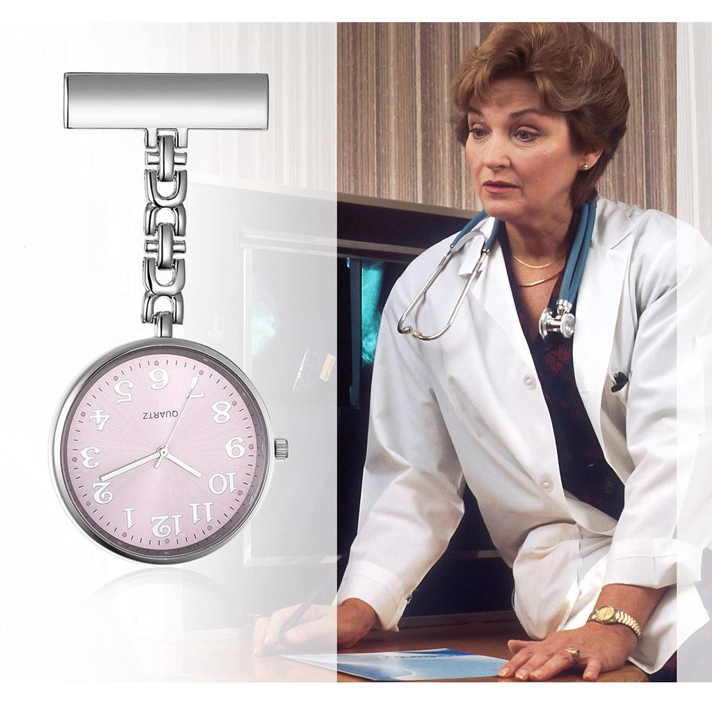 Lancardo Nurse Watch Analog Pocket Watch Clip Amazon Brooch Clock Waterproof Nurse Watch Large Scale Pocket Watch Повседневная жизнь Поездки на работу Рождество