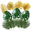 Artificial Tropical Palm Leaves Monstera Leaves Summer Tropical Party Turtle Leaves Hawaiian Wedding Home Luau Beach Fake Plants