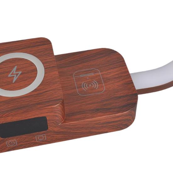 3-In-1 Bedside Lamp with Wireless Charger Nightstand Lamp USB Charging Desk Light for Nightstand Bedroom