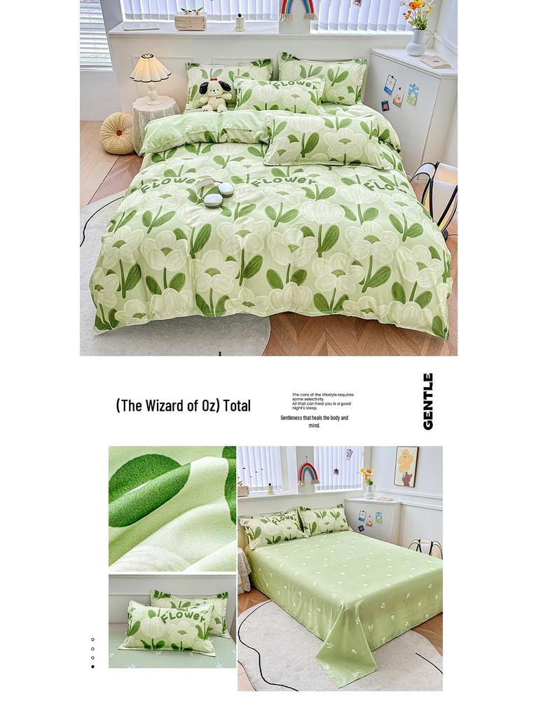 Стильный однотонный постельный комплект - 3 или 4 предмета, идеально подходит для общежитий (1,5 м/1,2 м)