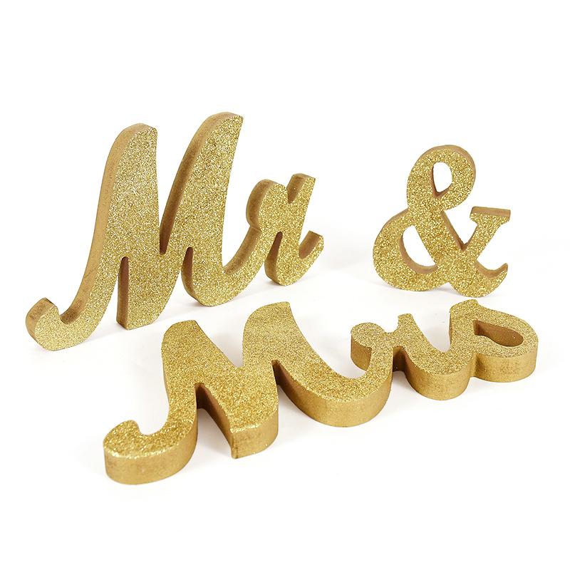 Свадебные украшения Mr & Mrs Деревянные буквы Знак для декора свадебного стола Украшения для рабочего стола Юбилейные фотосессии Реквизит