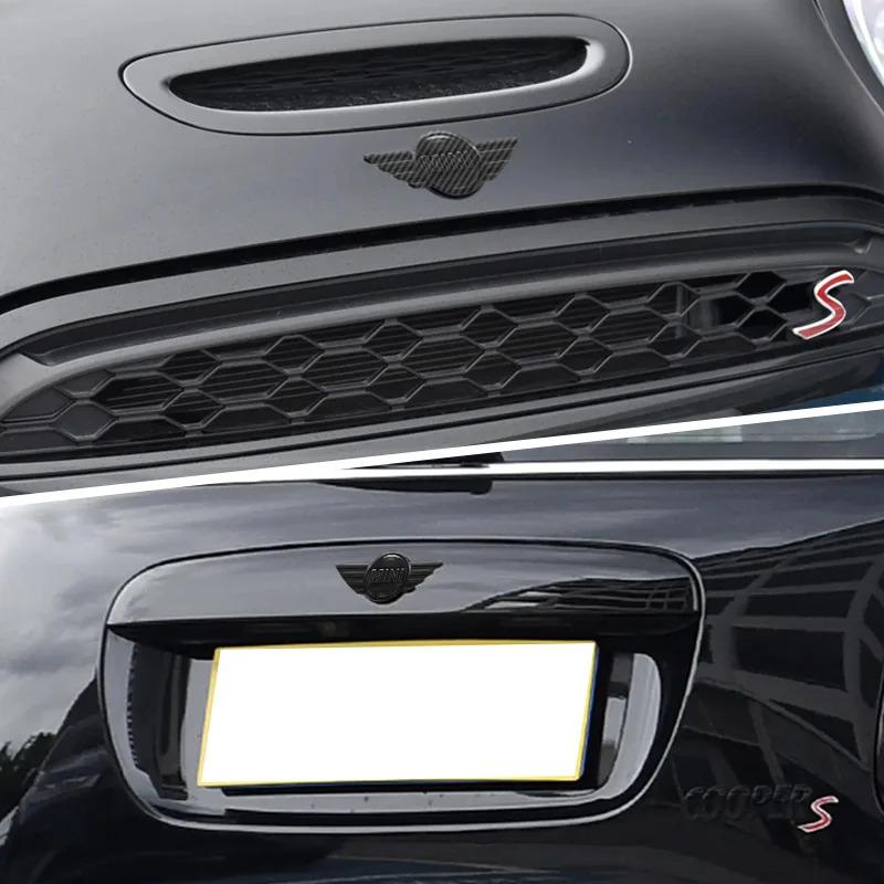 15.1/11.9cm 3D ABS Car Front Hood Emblem Stickers Rear Trunk Badge For Mini Cooper Countryman Clubman F55 F56 R55 R56 R60 JCW ycahd11